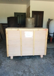palleted and crated cabinet