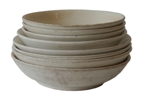 white peasant ware bowls
