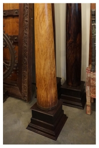 satinwood and rosewood pillars